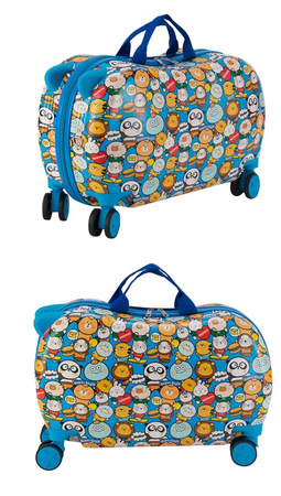 WALIZKA PODRÓŻNA JEŻDŻĄCA DZIECI KABINOWA JEŹDZIK BAGAŻ PODRĘCZNY KÓŁKACH