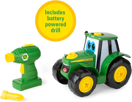 TOMY JOHN DEERE ZBUDUJ TRAKTOR JOHNNY 46655 WKRĘTARKA ZESTAW MAJSTERKOWANIA