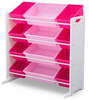 DUŻY RÓŻOWY BIAŁY REGAŁ ZABAWKI POJEMNIKI DZIECI