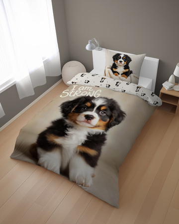 PIESEK PIES BERNEŃSKI PIESKI POŚCIEL DZIECIĘCA BAWEŁNA 140X200