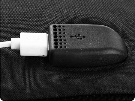 DUŻY PLECAK CZARNY MIEJSKI MĘSKI NA LAPTOPA + USB