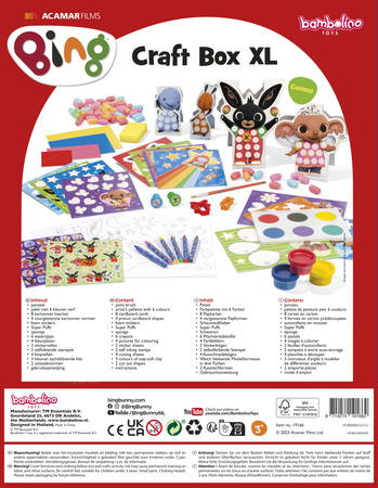 BING Totum Bambolino Zestaw kreatywny Plastyczny XL Walizka dzieci Naklejki