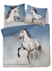 BIAŁY KOŃ KONIE KONIK POŚCIEL NATURA BAWEŁNA 160X200 2 POSZEWKI