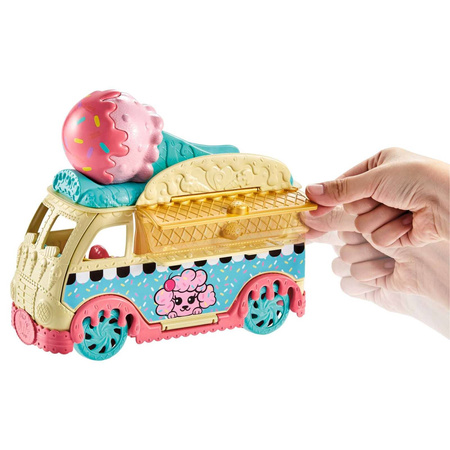 POLLY POCKET MODNA MOBILNA LODZIARNIA ZESTAW AKCESORIA LALKI