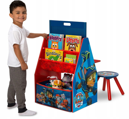 PSI PATROL TABLICA REGAŁ BIBLIOTECZKA BIURKO POJEMNIK STOLIK DZIECI 2W1