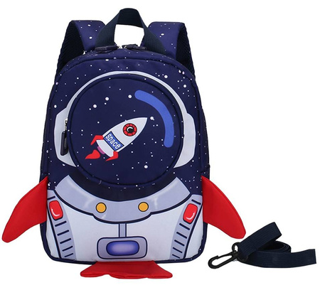 KOSMOS RAKIETA PLECAK PLECACZEK DZIECI + SMYCZ