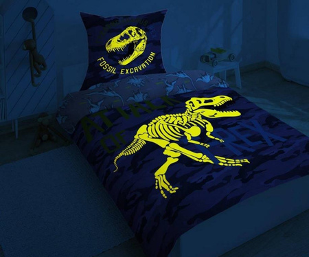 DINOZAURY DINO TREX POŚCIEL ŚWIECĄCA 160X200
