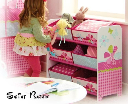 KWIATY MOTYLE REGAŁ POJEMNIKI KOMODA DLA DZIECKA