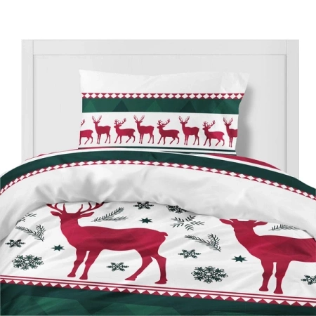 POŚCIEL ŚWIĄTECZNA ŚWIĘTA RENIFER FLANELA 220X200