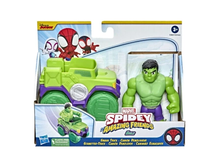 MARVEL SPIDEY I SUPER-KUMPLE FIGURKA HULK 10 CM Z POJAZDEM SPIDERMAN