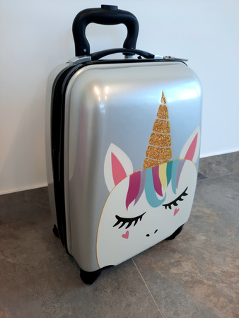 JEDNOROŻEC WALIZKA NA KÓLKACH DLA DZIECI KABINOWA BAGAŻ PODRĘCZNY 4 KÓLKA