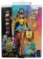 Monster High Lalka podstawowa Cleo De Nile zwierzątko Kobra Hissette HXH74