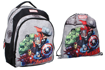 AVENGERS MARVEL PLECAK SZKOLNY WOREK ZESTAW DZIECI