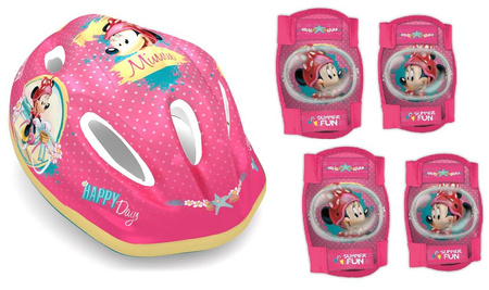 DISNEY MYSZKA MINNIE MIKI KASK ROWER 4 OCHRANIACZE