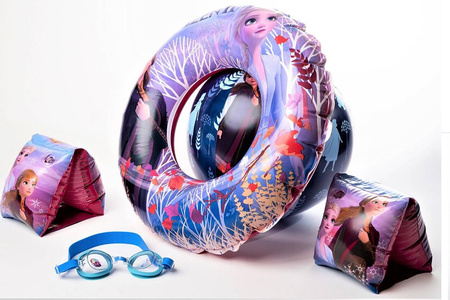 KRAINA LODU KOŁO RĘKAWKI PIŁKA OKULARY BASEN ZESTAW PŁYWACKI