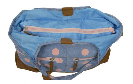 DUŻA TORBA TOREBKA KIESZENIE FRIENDS KROPKI