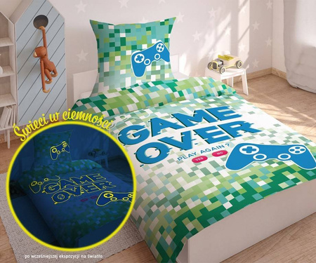 GAMERS GAME GRA PAD POŚCIEL ŚWIECĄCA 140X200
