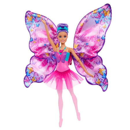 DREAMTOPIA BARBIE MOTYLKOWA BALETNICA MAGICZNA PRZEMIANA LALKA HXJ10