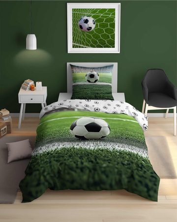 PIŁKA NOŻNA FOOTBALL BRAMKA GOL PIŁKI POŚCIEL BAWEŁNA 140X200