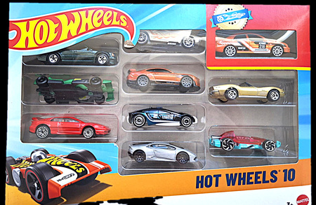 HOT WHEELS DZIESIĘCIOPAK ZESTAW PREZENTOWY 10 autek Hot Wheels 1:64