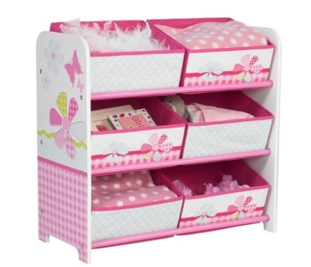 KWIATY MOTYLE REGAŁ POJEMNIKI KOMODA DLA DZIECKA