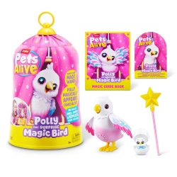 ZURU PETS ALIVE DUŻY MAGICZNY PTASZEK PTAK POLLY INTERAKTYWNY W KLATCE