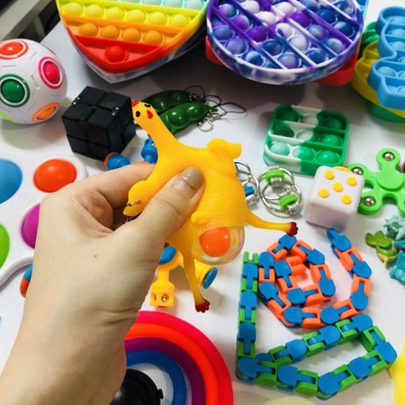 DUŻY ZESTAW ZABAWEK ANTYSTRESOWYCH FIDGET POP IT