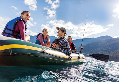 Duży Ponton Intex Seahawk 4os. POMPKA WIOSŁA 68351