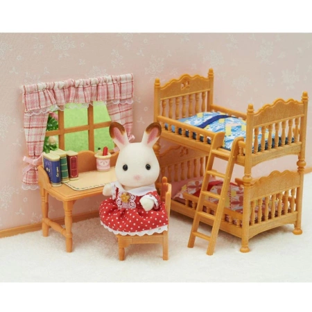 SYLVANIAN FAMILIES WIEJSKI POKÓJ DZIECIĘCY ŁÓŻKO PIĘTROWE ZESTAW