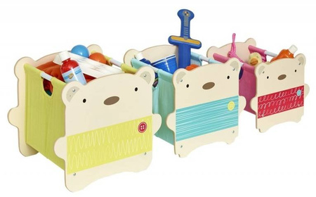 Miś Misie Regał 3 Pojemniki Organizer Komoda