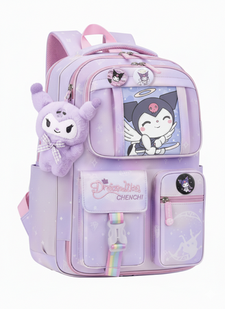 PLECAK SZKOLNY KUROMI TORNISTER PRZYPINKI Klasy 1-3 BRELOK 3-9