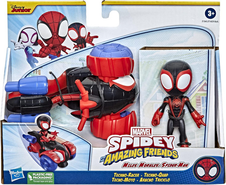 MARVEL SPIDEY I SUPER-KUMPLE FIGURKA MILES MORALES Z POJAZDEM TECHNO RACER