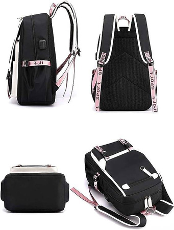 PLECAK SZKOLNY MŁODZIEŻOWY MIEJSKI DO SZKOŁY A4 POMPON