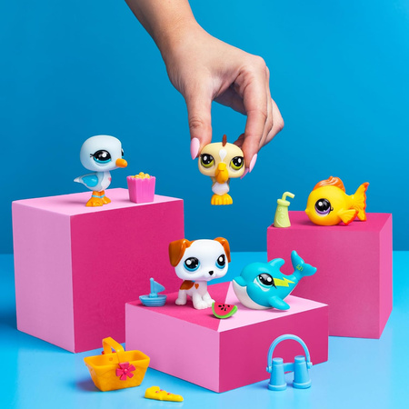 ZESTAW LITTLEST PET SHOP ZWIERZĄTKA BEACH BESTIES FIGURKI + AKCESORIA