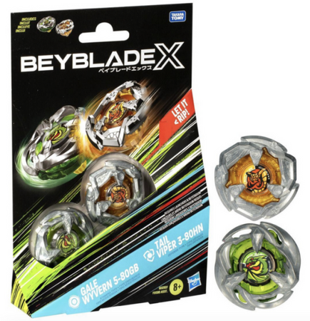 BEYBLADE X Zestaw Beyblade Dwupak Gale Wyvern 5-80GB vs Tail Viper