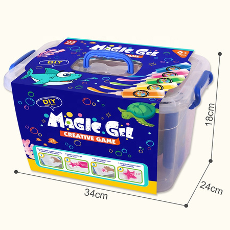 ŻEL 3D DIY KREATYWNY WODNY ZESTAW MASA PLASTYCZNA WALIZKA DZIECI
