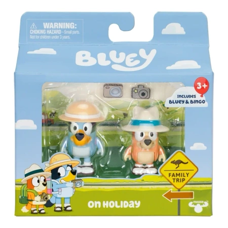 BLUEY BINGO FIGURKI ZESTAW FIGUREK 2-PACK HOLIDAY AKCESORIA