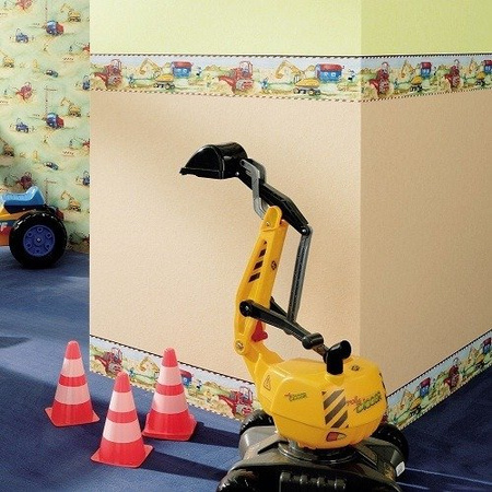 KOPARKA KOPARKI AUTA TAPETA PASEK OZDOBNY BORDER