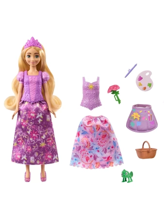 DISNEY PRINCESS ROSZPUNKA LALKA Z BAJKI ZAPLĄTANI KSIĘŻNICZKA ZESTAW 2w1