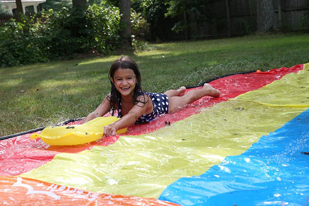 ŚLIZG POTRÓJNY ŚLIZGAWKA WODNA Z FONTANNĄ +3 DESKI