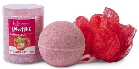 IDC INSTITUTE SMOOTHIE TRUSKAWKA ZESTAW DO KĄPIELI MYJKA KULA SÓL KĄPIELI