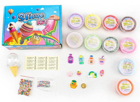 MASA PLASTYCZNA ZESTAW DO ROBIENIA SLIME GLUTÓW BUTTER AKCESORIA FLUFFY