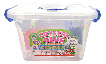 KLEJ ŻEL 3D CRYSTAL GLUE KREATYWNY ZESTAW W WIADERKU MASA PLASTYCZNA