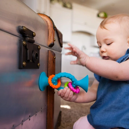 Bobo Przyssawka GRYZAK Niebieska Fat Brain Toy GRZECHOTKA DLA DZIECI F166