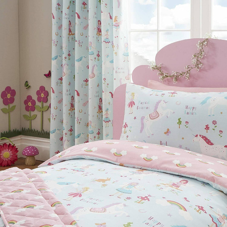 JEDNOROŻEC ZASŁONY ZASŁONKI ZESTAW 2 SZT DZIECI