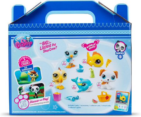 ZESTAW LITTLEST PET SHOP ZWIERZĄTKA BEACH BESTIES FIGURKI + AKCESORIA