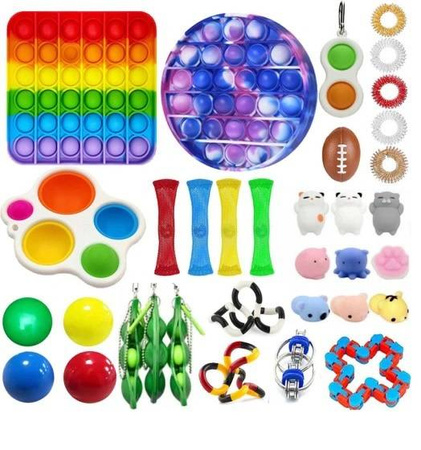 MYSTERY BOX ZESTAW FIDGET TOYS ANTYSTRESOWE POP IT