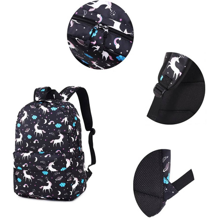 JEDNOROŻEC PLECAK SZKOLNY TORBA PIÓRNIK 3W1