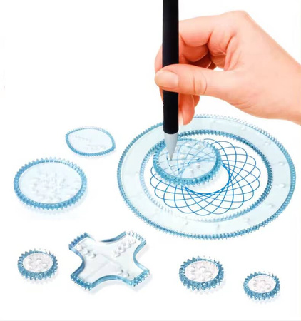 SPIROGRAF MEGA ZESTAW KREATYWNY PISAKI DO RYSOWANIA 3D SZABLONY