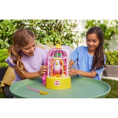 ZURU PETS ALIVE DUŻY MAGICZNY PTASZEK PTAK POLLY INTERAKTYWNY W KLATCE